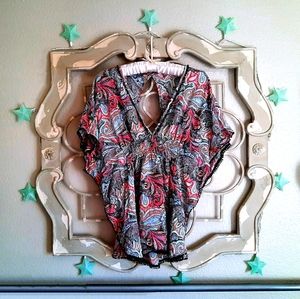 Victoria's Secret Plunge-Front Kaftan - XS Paisley